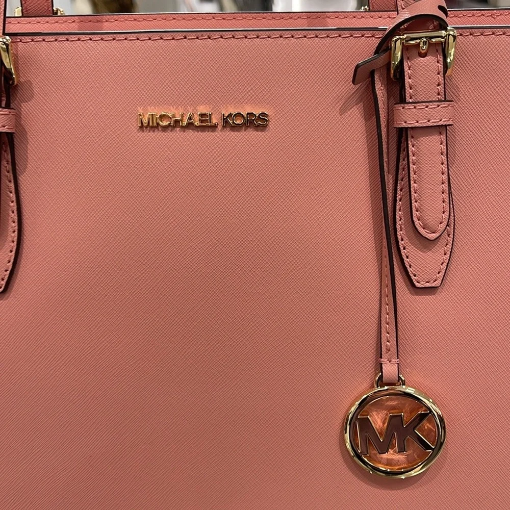 MICHAEL KORS 
Gilly Large Saffiano Leather Tote Shoulder Bag 
Primrose 
NWT - Picture 16 of 16